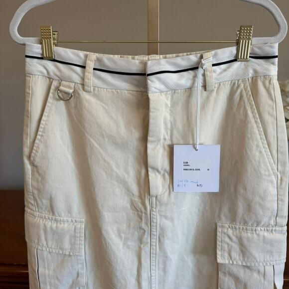 Pistola Elda Cargo Skirt Eggshell White Size 26 NWT - Picture 2 of 6